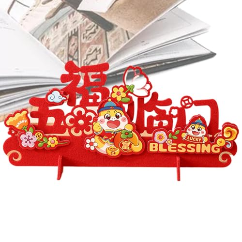 Tischdekoration für das chinesische Neujahr, Dekoration für den Schreibtisch des Neujahrs, Filz, chinesische Segenswörter, Foto-Requisite – Dekoration für das Wohnzimmer, Dekoration für das Fest des Tischdekoration für das chinesische Neujahr, Dekoration für den Schreibtisch des Neujahrs, Filz, chinesische Segenswörter, Foto-Requisite – Dekoration für das Wohnzimmer, Dekoration für das Fest des von Générique
