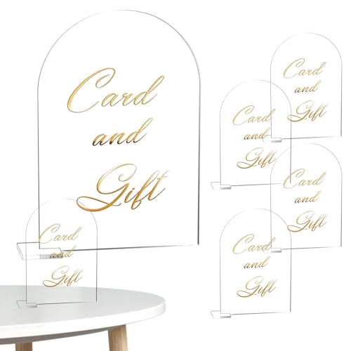 Tischschilder für Hochzeit, Acryl-Schilder für Hochzeit | 5 Stück Dekoration für Hochzeitsempfang – blanko Zeichen für Hochzeit, Gästebuch, Tischnummern mit von Générique