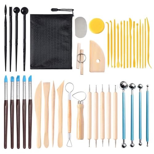 Töpferwerkzeug-Set, Modellierset aus Ton | Töpfer-Set für Erwachsene, multifunktionales Modellierwerkzeug – SCULPING im Lieferumfang enthalten, praktisches Zubehör für Schiedsmodelle Töpferwerkzeug-Set, Modellierset aus Ton | Töpfer-Set für Erwachsene, multifunktionales Modellierwerkzeug – SCULPING im Lieferumfang enthalten, praktisches Zubehör für Schiedsmodelle von Générique