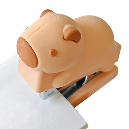Tragbarer Hefter, Reisetacker, Capybara niedlicher Hefter für Studenten | Kleines Büromaterial für Schule und Arbeitsplatz, tragbarer Hefter mit Klammer für Schüler und E von Générique