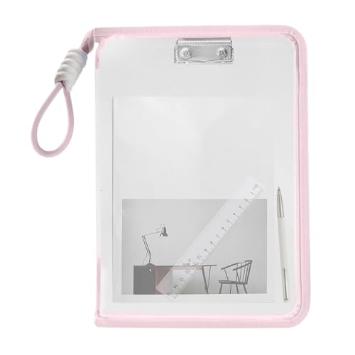 Transparente Buchbretter – Buchärmel mit Reißverschluss | wasserdichte Dateitasche | Klarer A4-Dokumentenordner für Dokumentenordner Dokumentenplaner Notebook Kids Stud von Générique