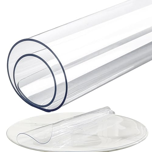 Transparente PVC-Tischdecke mit rutschfreier Halterung, Schutz für Büro, Restaurants, Café und Teetische | Pa von Générique