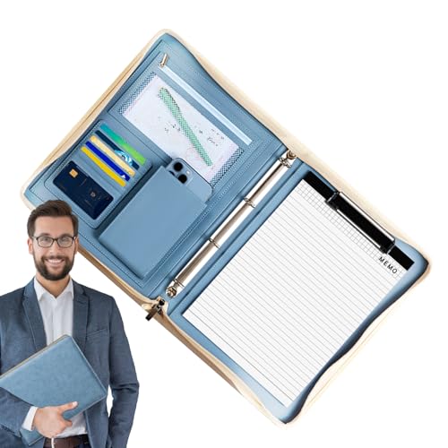Travel Leather Padfolio Tablet, Business Dokument Organizer mit A4 Notepad, 50,8 x 33,58 cm, niedlich, kompakt, Resume Folder, Legal Binder für professionelle Männer und Frauen von Générique