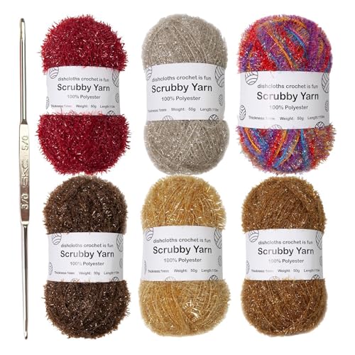Trimmergarn, sortierte Farben, Polyester zum Häkeln des Garns, passender Häkelgarn, Polyestergarn von Générique