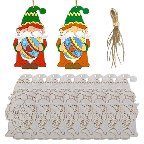 Unvollendete Holzschnitte für das Handwerk | 10 Stück Ornamente aus Holz | aus unbehandeltem Holz zum Bemalen für Dekoration von Tabletts mit mehreren Ebenen Unvollendete Holzschnitte für das Handwerk | 10 Stück Ornamente aus Holz | aus unbehandeltem Holz zum Bemalen für Dekoration von Tabletts mit mehreren Ebenen von Générique