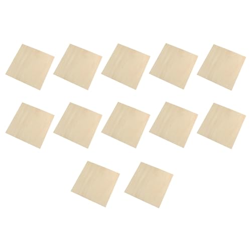 Unvollendetes Lindenholz Handwerk, Lindenbretter für Handwerk – Blätter aus Lindenplatten, dünne rechteckige Holzbretter, 12 unbehandelte quadratische Holzblätter von Générique