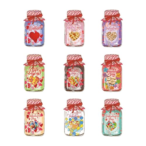 Valentinstag-Süßigkeitskarten, Valentinstagskarte, Süßigkeitenhalter, Happy Valentines Candy Jar | Robuste Grußkarten für Paare, lustige Austauschkarten für Zimmer Valentinstag-Süßigkeitskarten, Valentinstagskarte, Süßigkeitenhalter, Happy Valentines Candy Jar | Robuste Grußkarten für Paare, lustige Austauschkarten für Zimmer von Générique