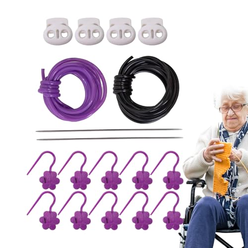 Verriegelungsmarker für Strick- und Häkelnadel-Sperrmarker – rutschfeste Nadelfadenwerkzeuge 18 x – rutschfestes Armband für Perlenwerkzeuge Verriegelungsmarker für Strick- und Häkelnadel-Sperrmarker – rutschfeste Nadelfadenwerkzeuge 18 x – rutschfestes Armband für Perlenwerkzeuge von Générique
