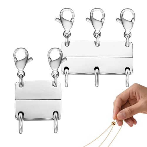 Verschluss für Halsketten – Verschlüsse für Schmuck – 2 magnetische Verschlüsse für Ketten stapelbar Männer Frauen Armband Verschluss für Halsketten – Verschlüsse für Schmuck – 2 magnetische Verschlüsse für Ketten stapelbar Männer Frauen Armband von Générique