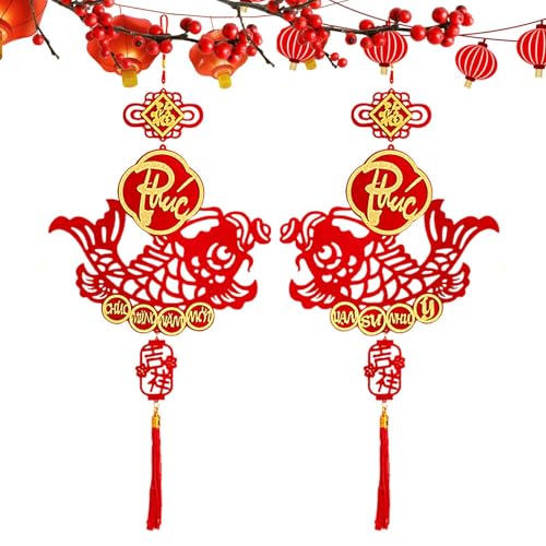 Vietnamesische Neujahrsdekoration, vietnamesische Neujahrsdekoration 2025 – traditionelle Neujahrsdekoration, Ornament mit Quaste, Heimdekoration, Anhänger des Jahres von Générique