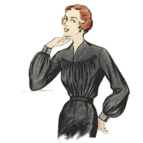 Vintage-Schnittmuster der 1950er-Jahre, Damen-Laternenärmel, Bluse, Brustumfang: 76 cm Vintage-Schnittmuster der 1950er-Jahre, Damen-Laternenärmel, Bluse, Brustumfang: 76 cm von Générique
