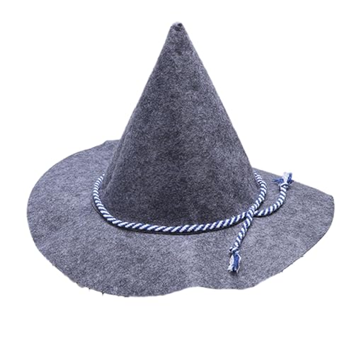 Vogelscheuche Hut Filz Zauberer Hut | Grauer weicher Vogelscheuche Hut | Bayerische Spitzkopfbedeckung mit breiter Krempe, elegantes Kostümzubehör für Party, Maskerade, Cosplay Vogelscheuche Hut Filz Zauberer Hut | Grauer weicher Vogelscheuche Hut | Bayerische Spitzkopfbedeckung mit breiter Krempe, elegantes Kostümzubehör für Party, Maskerade, Cosplay von Générique