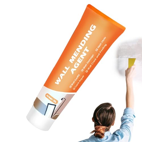 Wandlochreparatur-Set, Reparaturset für Wände | 250 g Reparaturmittel für rissige Wände – gerader Schaber, spitze Düse, Papierfüllpasten-Set von Générique