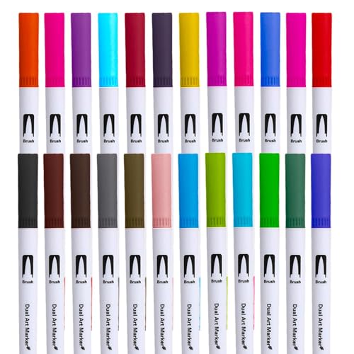 Waschbare Marker für Kunstmarker mit doppelter Spitze – Kunstmarker mit feiner Spitze, waschbar, Set mit Kunstmarker auf Wasserbasis für Lehrer, Illustration zum Ausmalen, Journalisieren Waschbare Marker für Kunstmarker mit doppelter Spitze – Kunstmarker mit feiner Spitze, waschbar, Set mit Kunstmarker auf Wasserbasis für Lehrer, Illustration zum Ausmalen, Journalisieren von Générique