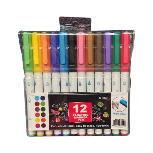 Wassermalstift, Aquarell-Pinselmarker, 12 x Whiteboard-Marker, nicht reizend, wasserdicht, schnell trocknend, künstlerische Stifte Wassermalstift, Aquarell-Pinselmarker, 12 x Whiteboard-Marker, nicht reizend, wasserdicht, schnell trocknend, künstlerische Stifte von Générique