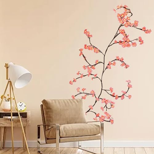 Weidenrebenlichter – 1 Stück Baumzweig Licht für Wand | verzauberte rosa Blumen mit Weidenreben, 8 Modi, Wanddekoration, für Zuhause, Wohnzimmer, Schlafzimmer, Urlaub, Weihnachten, Büro, Weihnachten Weidenrebenlichter – 1 Stück Baumzweig Licht für Wand | verzauberte rosa Blumen mit Weidenreben, 8 Modi, Wanddekoration, für Zuhause, Wohnzimmer, Schlafzimmer, Urlaub, Weihnachten, Büro, Weihnachten von Générique