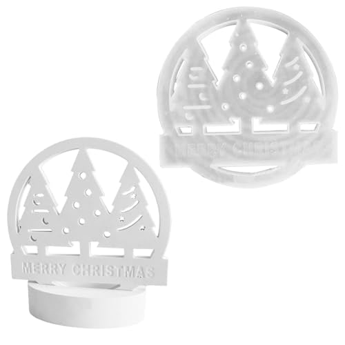 Weihnachten Epoxidharz Formen Silikonformen, Weihnachten Harz Formen | Runde Silikonformen für Epoxidharz Ornamente - Weihnachten Einfach zu lösen Silikonformen für Harz Ton von Générique