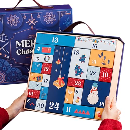 Weihnachts-Countdown-Box, 24 Tage in Box – multifunktionaler Snack-Behälter für die Dekoration von Wohn- und Schlafzimmer während der Feiertage Weihnachts-Countdown-Box, 24 Tage in Box – multifunktionaler Snack-Behälter für die Dekoration von Wohn- und Schlafzimmer während der Feiertage von Générique