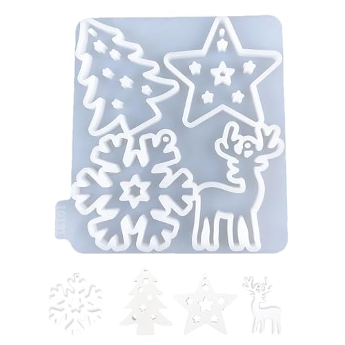 Weihnachtsdekorationsformen aus Silikon, Weihnachtsdekorationsformen aus Kunstharz | Urlaubs-Epoxidharz-Formen, Weihnachtsbaum-Dekorationsform, Silikonform für Weihnachtsornamente von Générique