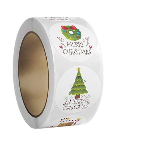 Weihnachtsetiketten-Rolle, verschiedene runde Etiketten für Winterpartys, selbstklebende Aufkleber für Briefumschläge, Postkarten, Geschenktüten, Grußkarten, Scrapbooking, Favoriten Weihnachtsetiketten-Rolle, verschiedene runde Etiketten für Winterpartys, selbstklebende Aufkleber für Briefumschläge, Postkarten, Geschenktüten, Grußkarten, Scrapbooking, Favoriten von Générique
