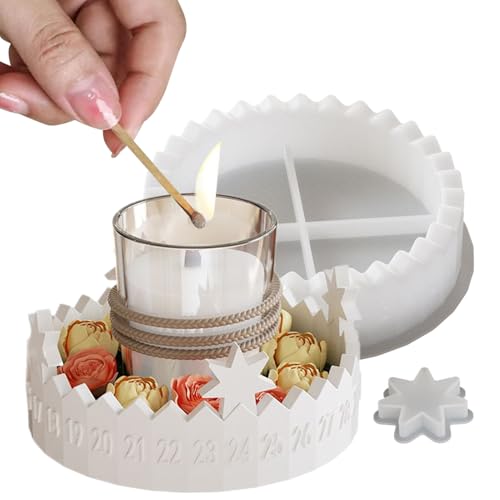 Weihnachtsformen – Countdown der Weihnachtskerzenhalter Form | 2 Stück Silikon für Gießen aus Beton aus Zement aus Gips | Bastelform für Epoxidharz Weihnachtsformen – Countdown der Weihnachtskerzenhalter Form | 2 Stück Silikon für Gießen aus Beton aus Zement aus Gips | Bastelform für Epoxidharz von Générique