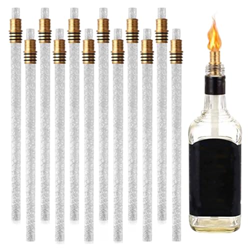Wicks Oil Lamps, 12-teiliges Tiki Torch Wick Set, 13,5 x 0,5 x 0,67 Zoll Long-Lasting Cotton Flame Wicks, Easy-to-Trim Design, für Whiskey Jars Family Gatherings Beginner Use Wicks Oil Lamps, 12-teiliges Tiki Torch Wick Set, 13,5 x 0,5 x 0,67 Zoll Long-Lasting Cotton Flame Wicks, Easy-to-Trim Design, für Whiskey Jars Family Gatherings Beginner Use von Générique
