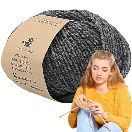 Wollgarn zum Stricken, Strickgarn aus Wolle - Mehrfarbiges Wollgarn für Häkelprojekte, hautfreundliches Strickgarn für Frauen, Mädchen, Freundin, Frau, Schwester Wollgarn zum Stricken, Strickgarn aus Wolle - Mehrfarbiges Wollgarn für Häkelprojekte, hautfreundliches Strickgarn für Frauen, Mädchen, Freundin, Frau, Schwester von Générique