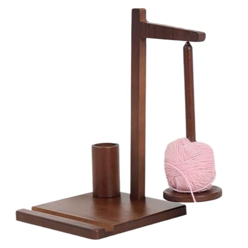 Wooden Yarn Holder, Hakenhalter, Garnspender, Anti-Tangle-Faden-Organizer, beginner Friendly Knitting Stand with Phone Slot for Socks, Hats, Scarves and Crafts von Générique