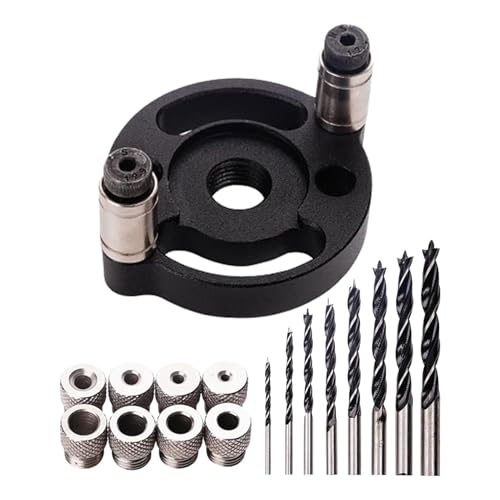 Zentralspinner Drill Guide, Aluminium Alloy Hole Drilling, Woodworking Jigs, Drilling Guide with 6/8/10 mm Bushings, Hand Tool Kit for Furniture Manufacturing Factory Zentralspinner Drill Guide, Aluminium Alloy Hole Drilling, Woodworking Jigs, Drilling Guide with 6/8/10 mm Bushings, Hand Tool Kit for Furniture Manufacturing Factory von Générique