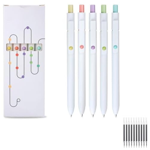 0.5mm Medium Tip Black Ink Roller Ball Pens,5 Pcs Gel Ink Pens,Quick Drying Pen For Smooth Writing,For Journaling Notes Home School Office Supplies Gifts For Women 0.5mm Medium Tip Black Ink Roller Ball Pens,5 Pcs Gel Ink Pens,Quick Drying Pen For Smooth Writing,For Journaling Notes Home School Office Supplies Gifts For Women von Generisch