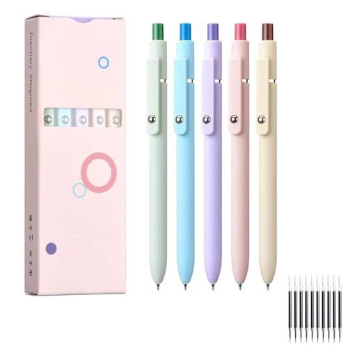 0.5mm Medium Tip Black Ink Roller Ball Pens,5 Pcs Gel Ink Pens,Quick Drying Pen For Smooth Writing,For Journaling Notes Home School Office Supplies Gifts For Women 0.5mm Medium Tip Black Ink Roller Ball Pens,5 Pcs Gel Ink Pens,Quick Drying Pen For Smooth Writing,For Journaling Notes Home School Office Supplies Gifts For Women von Generisch