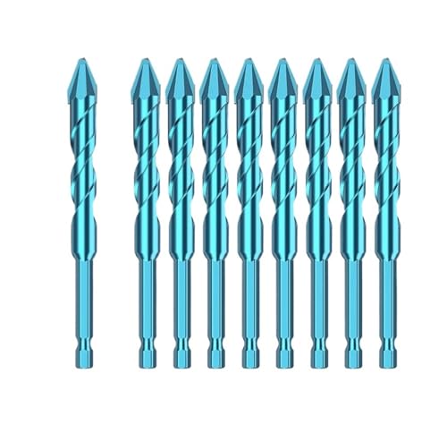 1/10 stücke Keramik Fliesen Bohrer Blau Schaufel Bohrer Set Hohe Härte Exzentrische Bohrer 6mm 12mm Akku-bohrer Elektrische Werkzeug Zubehör(3pcs-6mm) von Generisch