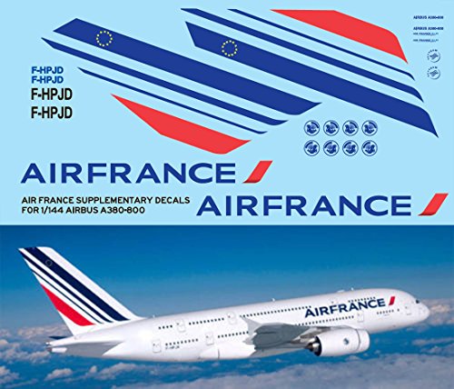 1/144 Decals kompatibel mit AIRBUS A380 800 AIR FRANCE LIVERY TBD78 von Generisch