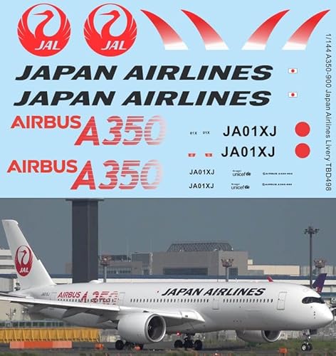 1/144 Decals kompatibel mit Airbus A350 900 Japan Airlines Livery Decal TBD498 1/144 Decals kompatibel mit Airbus A350 900 Japan Airlines Livery Decal TBD498 von Generisch
