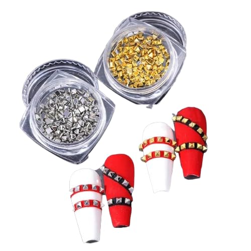 1/2 Box Punk Niet Nagel Charm, 3D Metall Nagel Dekoration Zubehör, Spike Art Charm für Frauen DIY Maniküre Charm 1/2 Box Punk Niet Nagel Charm, 3D Metall Nagel Dekoration Zubehör, Spike Art Charm für Frauen DIY Maniküre Charm von Generisch