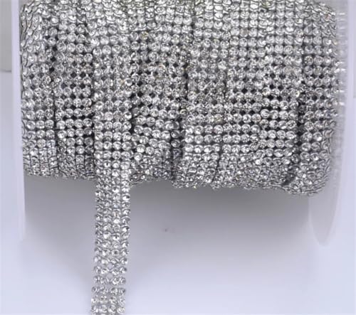 1,2 m 2 mm transparente Kristall-Strass-Bordüre auf Aluminiumgeflecht, selbstklebende Diamantband-Applikation für Kleidung und Basteldekoration 1,2 m 2 mm transparente Kristall-Strass-Bordüre auf Aluminiumgeflecht, selbstklebende Diamantband-Applikation für Kleidung und Basteldekoration von Generisch