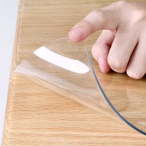 1,5 mm dicke, transparente PVC-Tischabdeckung – transparenter Schreibtischschutz für Bürokommode und Nachttisch – Haustier-Futtermatte für Computer und Schreibtisch 1,5 mm dicke, transparente PVC-Tischabdeckung – transparenter Schreibtischschutz für Bürokommode und Nachttisch – Haustier-Futtermatte für Computer und Schreibtisch von Generisch