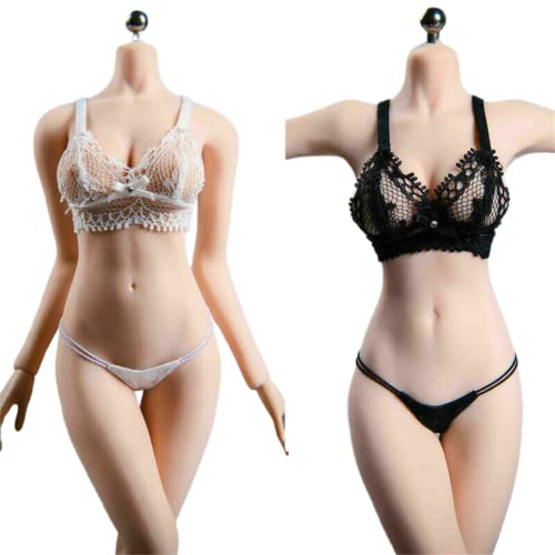 1/6 Maßstab Weibliche Kleidung, Female Tulle Underwear Slips Kleidung für 12 Zoll Actionfigur Körper Puppe (Schwarz), FG085 von Generisch