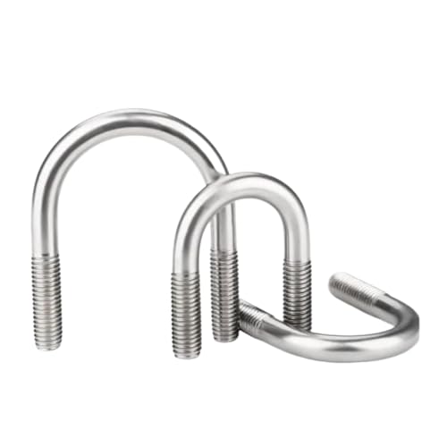 1-10 STÜCKE 304 A2-70 Edelstahl Metrisches Gewinde U-typ Bolzen Hoop Rohr Clip Strap Verschluss klemme U(22mm,M10-2pcs) von Generisch