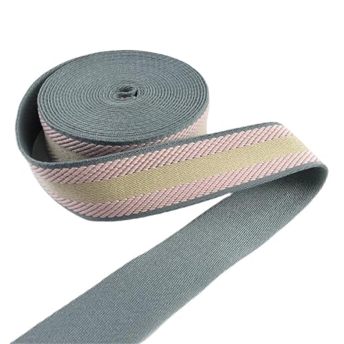 1–5 Meter 38 mm Canvas-Gurtband, gestreift, dekorativer Riemen, Taschengriff, Näh- und Bastelmaterial, 1,5 mm dick(05-38mm,2Meters) von Generisch
