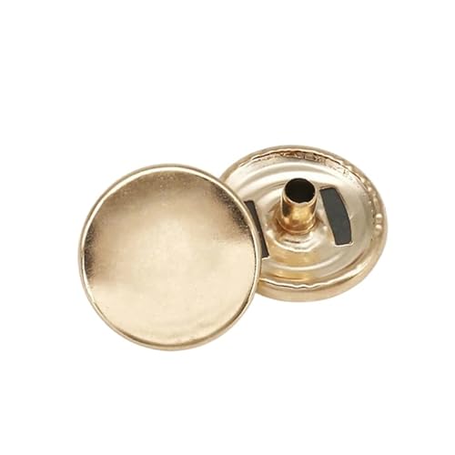 1–5 Sets Metall Messing Druckknöpfe Druckknöpfe Nähknöpfe für Leder Handwerk Kleidung Taschen DIY(Gold,12mm 633 5PCS) von Generisch