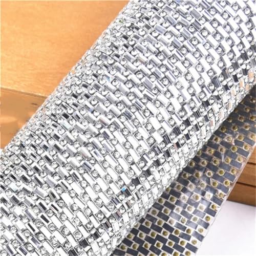 1 Bogen 24 x 40 cm Glas-Strass-Netz-Bordüre, Kristall-Diamant-Blatt, Strassapplikation für Kleider, Schmuck und Möbel, DIY 1 Bogen 24 x 40 cm Glas-Strass-Netz-Bordüre, Kristall-Diamant-Blatt, Strassapplikation für Kleider, Schmuck und Möbel, DIY von Generisch