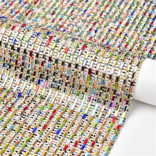 1 Bogen 24 x 40 cm Hot Fix oder selbstklebende Strass-Mesh-Bling-Glas-Diamant-Rolle für Kleidung und Hochzeitsaccessoires 1 Bogen 24 x 40 cm Hot Fix oder selbstklebende Strass-Mesh-Bling-Glas-Diamant-Rolle für Kleidung und Hochzeitsaccessoires von Generisch