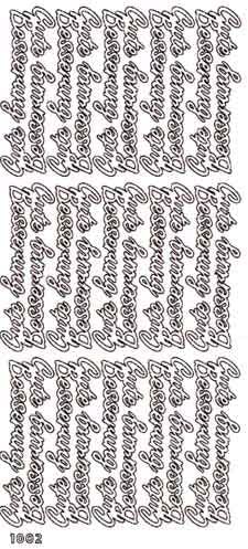 1 Konturensticker "Gute Besserung" verschiedene Ausführungen 11x23 cm (gold) von Generisch