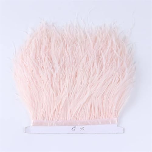 1 Meter Straußenfeder-Besatz Besatz Fransenband Spitze für Hochzeit Party Kleid Nähen Dekoration Licht Pnnrk 8-10cm von Generisch