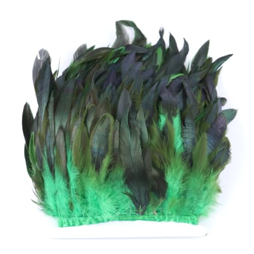 1 Meter natürliche Hahnenfeder-Bordüre, schwarz, Kleidung, Nähband, 15–20 cm, Federfransen für Dekoration, Basteln, EN8, 1 Meter 1 Meter natürliche Hahnenfeder-Bordüre, schwarz, Kleidung, Nähband, 15–20 cm, Federfransen für Dekoration, Basteln, EN8, 1 Meter von Generisch