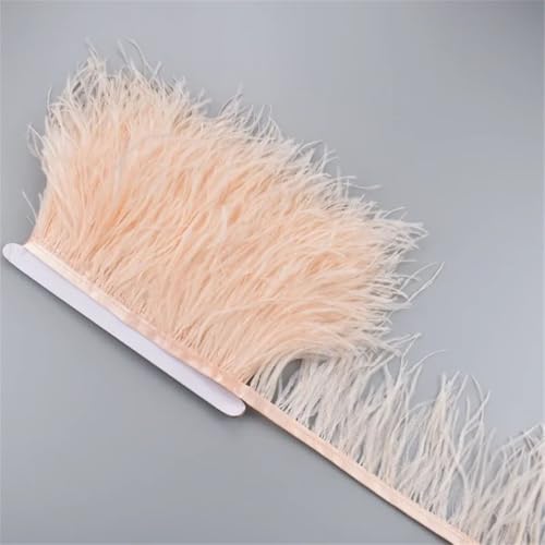 1 Meter weißes Straußenfederband, 10–15 cm, Quaste, Fransenborte zum Nähen, Nähen, Nähen, Nähen, Nähen, Nähen, Nähen, Nähen, Nähen, Nähen, Nähen, Nähen, Nähen, Nähen, Näh von Generisch