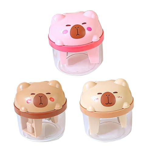 1 Pc Cartoon niedlich Capybara Bleistift spitzer tragbar Mini Manuelle Bleistift spitzer Büro Schulbedarf Schüler Schreibwaren Geschenke Zufällige Farbe von Generisch