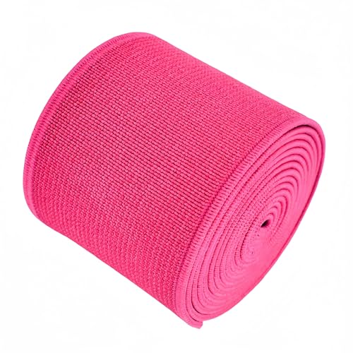 1-Rolle Flache elastische Schnur 1,5-Zoll breit durch 3-Yard Double-Side Twill Elastic Band (#19 Rose Red) von Generisch