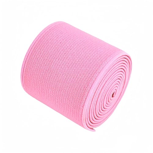 1-Rolle Flache elastische Schnur 1,5-Zoll breit durch 3-Yard Double-Side Twill Elastic Band (#22 Hellrosa) von Generisch